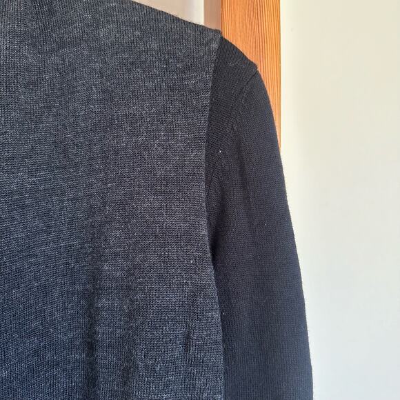 All Saints Drina Charcoal Grey Sweater Dress Size 2 Cotton Wool - Picture 5 of 8